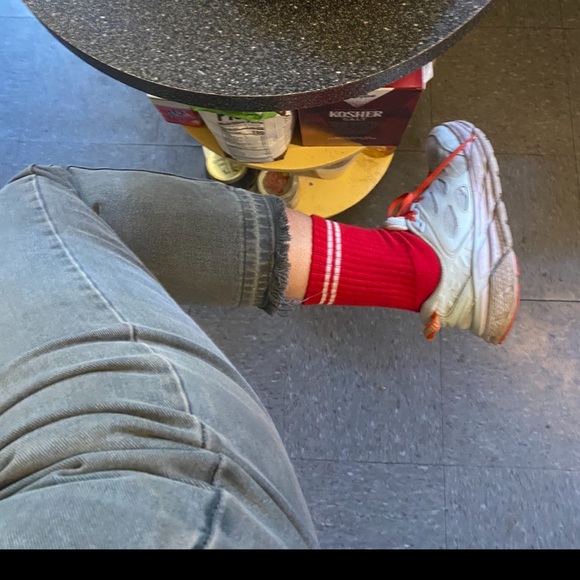 Vintage L.L.Bean released hem gray/green jeans - Picture 2 of 3